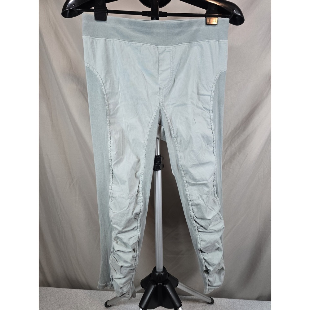 XCVI Wearables Women's Gray Ruched Detail High Waist Crop Leggings Pants Size XS